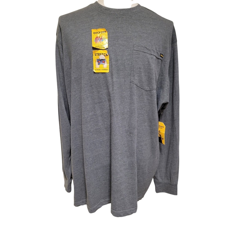 Stanley Mens Grey Workwear Pocket T Shirt Quick Dry Stretch Utility Sz‎ XXL